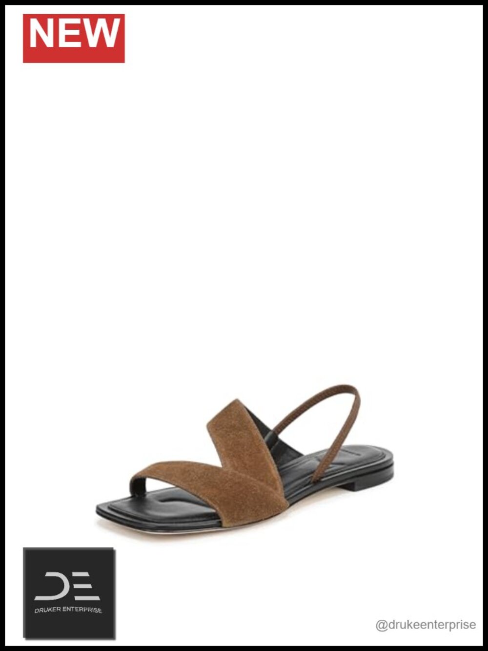 Suede Slingback Flat Sandals Women's Slip On Velvet Open Toe